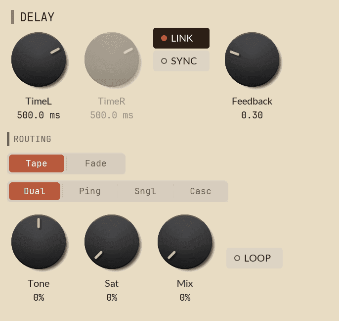 Delay module with routing controls